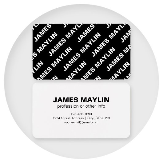 繰りはっきりした返し編集可能な名前 | シンプル白黒