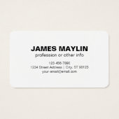 繰りはっきりした返し編集可能な名前 | シンプル白黒 (裏面)