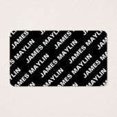 繰りはっきりした返し編集可能な名前 | シンプル白黒 (正面)