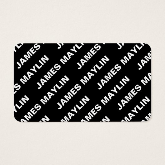 繰りはっきりした返し編集可能な名前 | シンプル白黒 (正面)