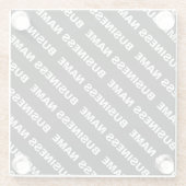 繰りはっきりした返し編集可能な名前 | シンプル白黒 ガラスコースター (裏面)