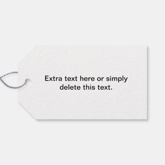 繰りはっきりした返し編集可能な名前 | シンプル白黒 ギフトタグ (裏面横)