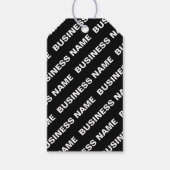 繰りはっきりした返し編集可能な名前 | シンプル白黒 ギフトタグ (正面)