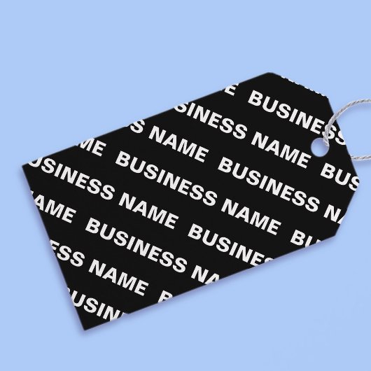 繰りはっきりした返し編集可能な名前 | シンプル白黒 ギフトタグ