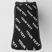 繰りはっきりした返し編集可能な名前 | シンプル白黒 ゴルフヘッドカバー (回転90)