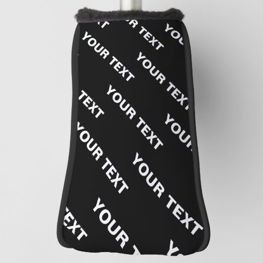 繰りはっきりした返し編集可能な名前 | シンプル白黒 ゴルフヘッドカバー (回転90)