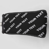 繰りはっきりした返し編集可能な名前 | シンプル白黒 ゴルフヘッドカバー (正面)