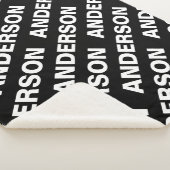 繰りはっきりした返し編集可能な名前 | シンプル白黒 シェルパブランケット (3/4)