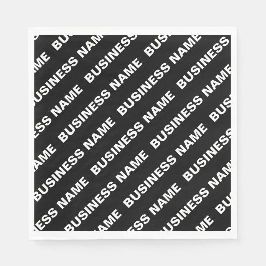 繰りはっきりした返し編集可能な名前 | シンプル白黒 スタンダードランチョンナプキン (正面)