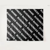 繰りはっきりした返し編集可能な名前 | シンプル白黒 タペストリー (正面(横))