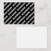 繰りはっきりした返し編集可能な名前 | シンプル白黒 ノートカード (正面/裏面)