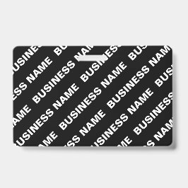 繰りはっきりした返し編集可能な名前 | シンプル白黒 バッジ