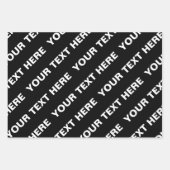 繰りはっきりした返し編集可能な名前 | シンプル白黒 ラッピングペーパーシート (正面)