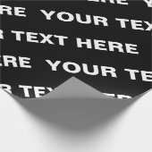 繰りはっきりした返し編集可能な名前 | シンプル白黒 ラッピングペーパー (角)