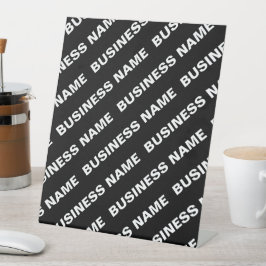 繰りはっきりした返し編集可能な名前 | シンプル白黒 台座サイン