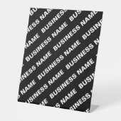 繰りはっきりした返し編集可能な名前 | シンプル白黒 台座サイン (正面)