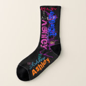 繰りパーソナライズされた返し名前6文字W Socks ソックス (左外側)