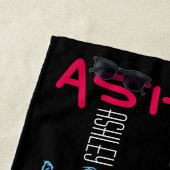 繰りパーソナライズされた返し名6文字ビーチタオル ビーチタオル (インサイチュ)