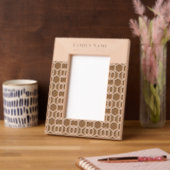 繰りモダン返しパターン レーザー彫刻フレーム (左)