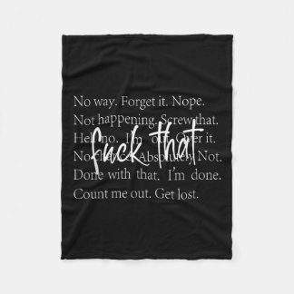 繰り返おもしろいし～する方法を持つ皮肉な引用文シャツ フリースブランケット