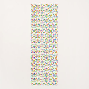  繰り返される列を特徴とするカラフルなパターン ヨガマット