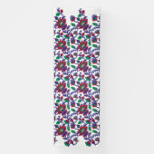 繰り返しを特徴とするシームレスで対称なパターン 横断幕 (縦)