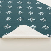 繰り返しイメージ、デザイン、またはロゴ | 濃い青（緑） シェルパブランケット (3/4)