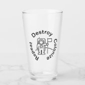 繰り返しガラス杯の植民地化を破壊 タンブラーグラス (正面)