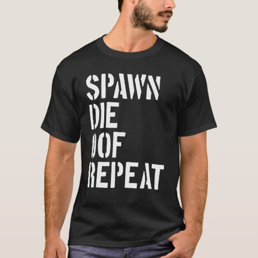 繰り返しゲーマーのスポーン死のビデオゲームNoob Tシャツ (正面)