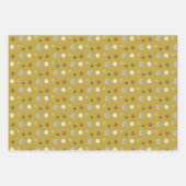 繰り返しデイジー パターン(の模様が)ある ラッピングペーパーシート (正面2)