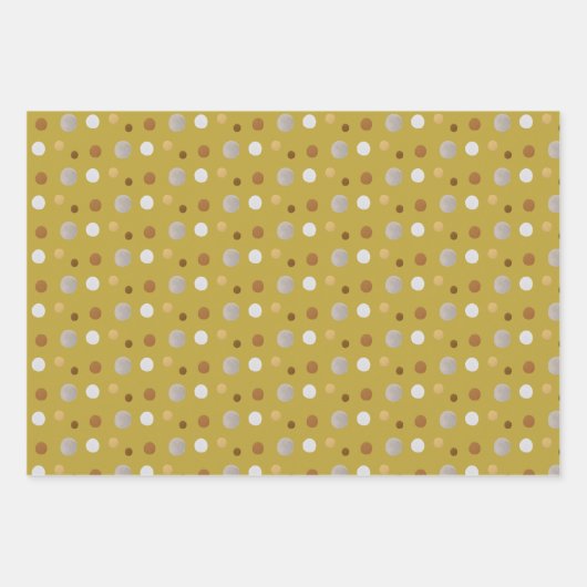 繰り返しデイジー パターン（の模様が）ある ラッピングペーパーシート (正面2)