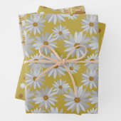 繰り返しデイジー パターン（の模様が）ある ラッピングペーパーシート (インサイチュ)