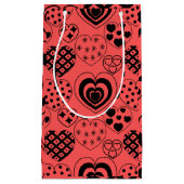 繰り返しハート スモールペーパーバッグ (正面)