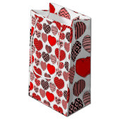 繰り返しハート スモールペーパーバッグ (裏面アングル)