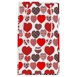 繰り返しハート スモールペーパーバッグ