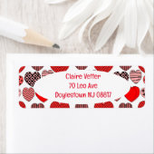 繰り返しハート ラベル (インサイチュ)