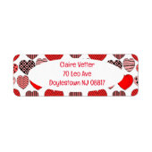 繰り返しハート ラベル (正面)