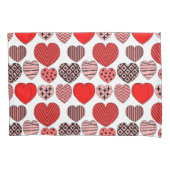 繰り返しハート 枕カバー (正面)