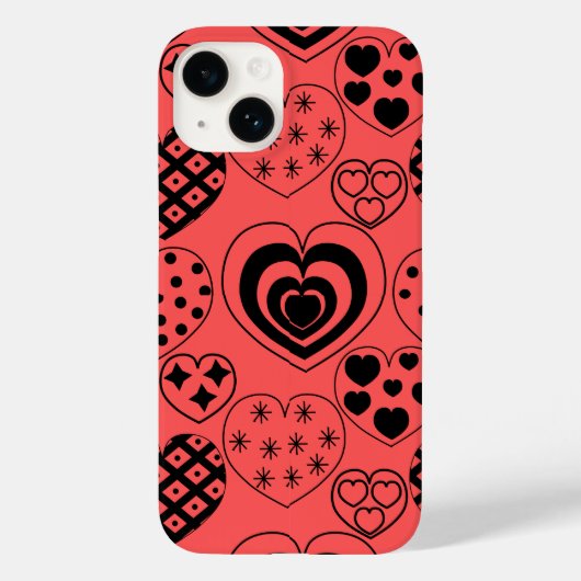 繰り返しハート Case-Mate iPhoneケース (裏面)