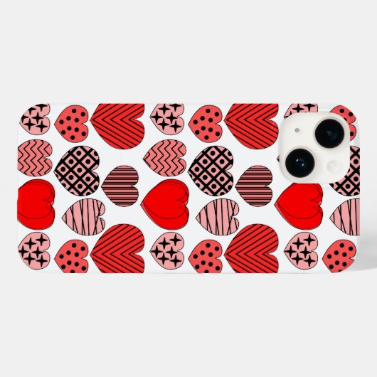 繰り返しハート Case-Mate iPhoneケース (裏面 (横))