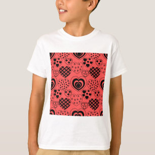 繰り返しハート Tシャツ