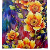 繰り返しパターンの美しい自然交響曲 シャワーカーテン (正面)