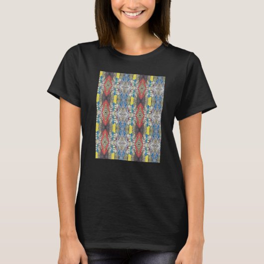 繰り返しパターンの羽 Tシャツ (正面)