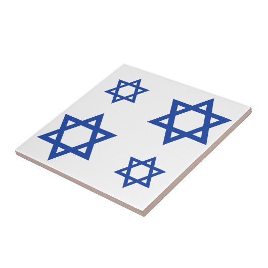 繰り返しパターンセラミックタイル青いダビデの星 タイル (側面)