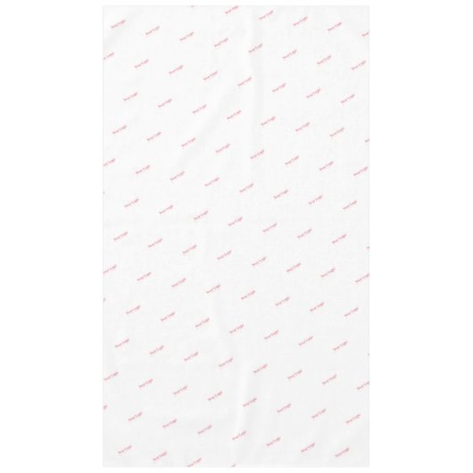 繰り返しパターンビジネスロゴのブランドディスプレイ テーブルクロス (正面)