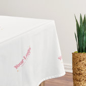 繰り返しパターンビジネスロゴのブランドディスプレイ テーブルクロス