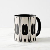 繰り返しパターン白黒抽象芸術パターン マグカップ (正面右)