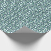 繰り返しパターン（緑と白） ラッピングペーパー (角)