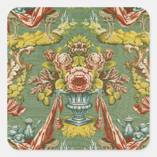 繰り返しフローラ スクエアシール (正面)