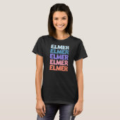 繰り返しモダン文字エルマー Tシャツ (正面フル)
